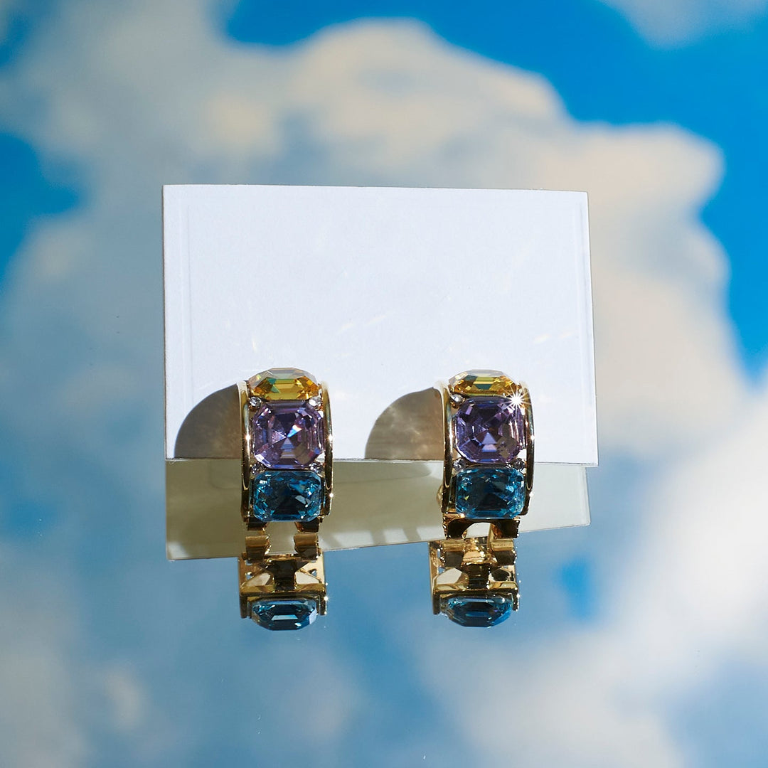 Chunky Crystal Earrings - Salty Accessories