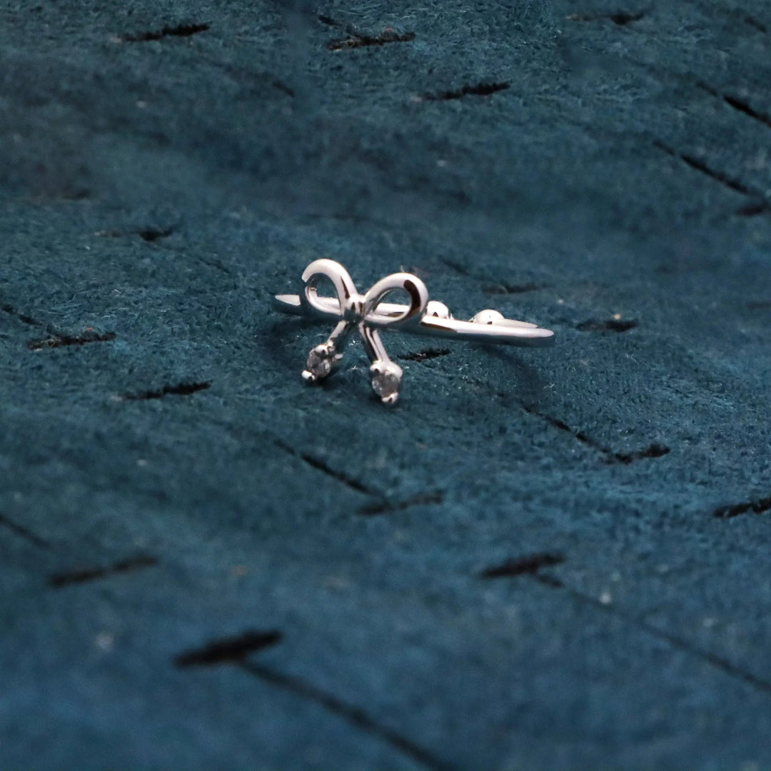 Silk Bow Silver Ring - Salty Accessories