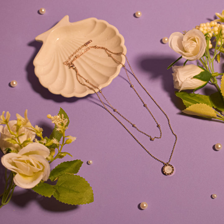 Silken Sheen Rose Gold Necklace