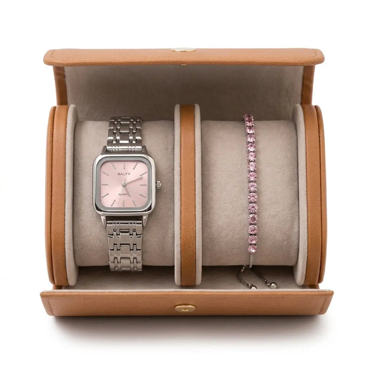 Silver Blush Watch Bracelet Stack | Salty