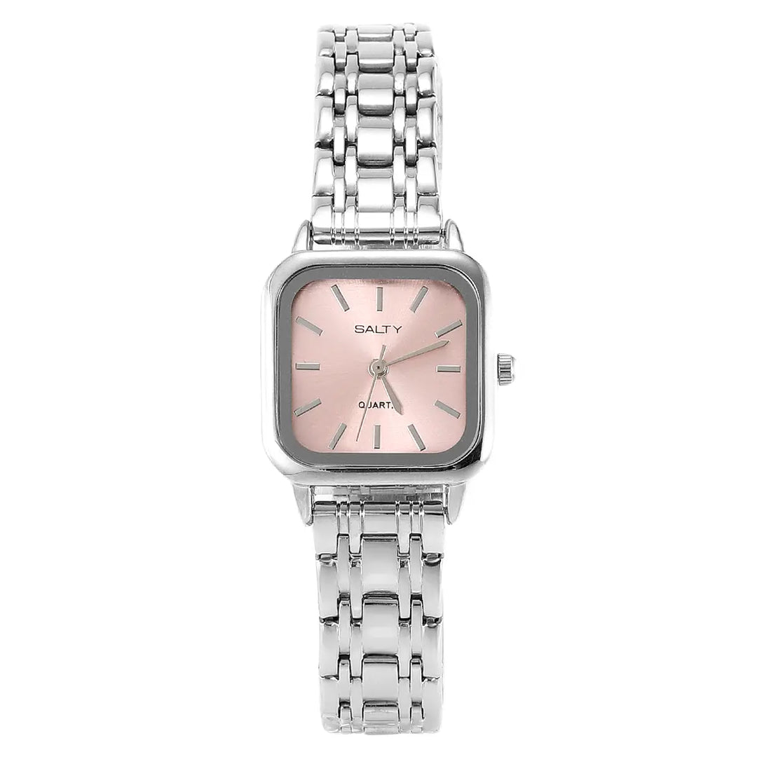 Silver Blush Watch Bracelet Stack | Salty