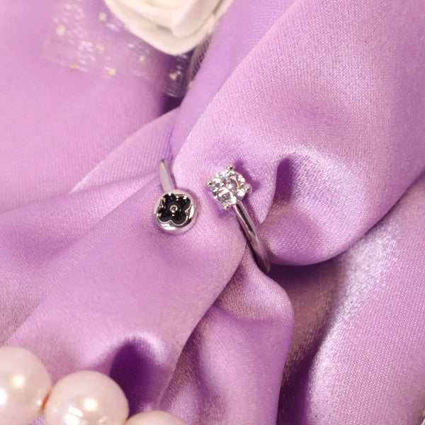 Silver Crystal Ring