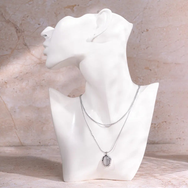 Silver Drop Necklace