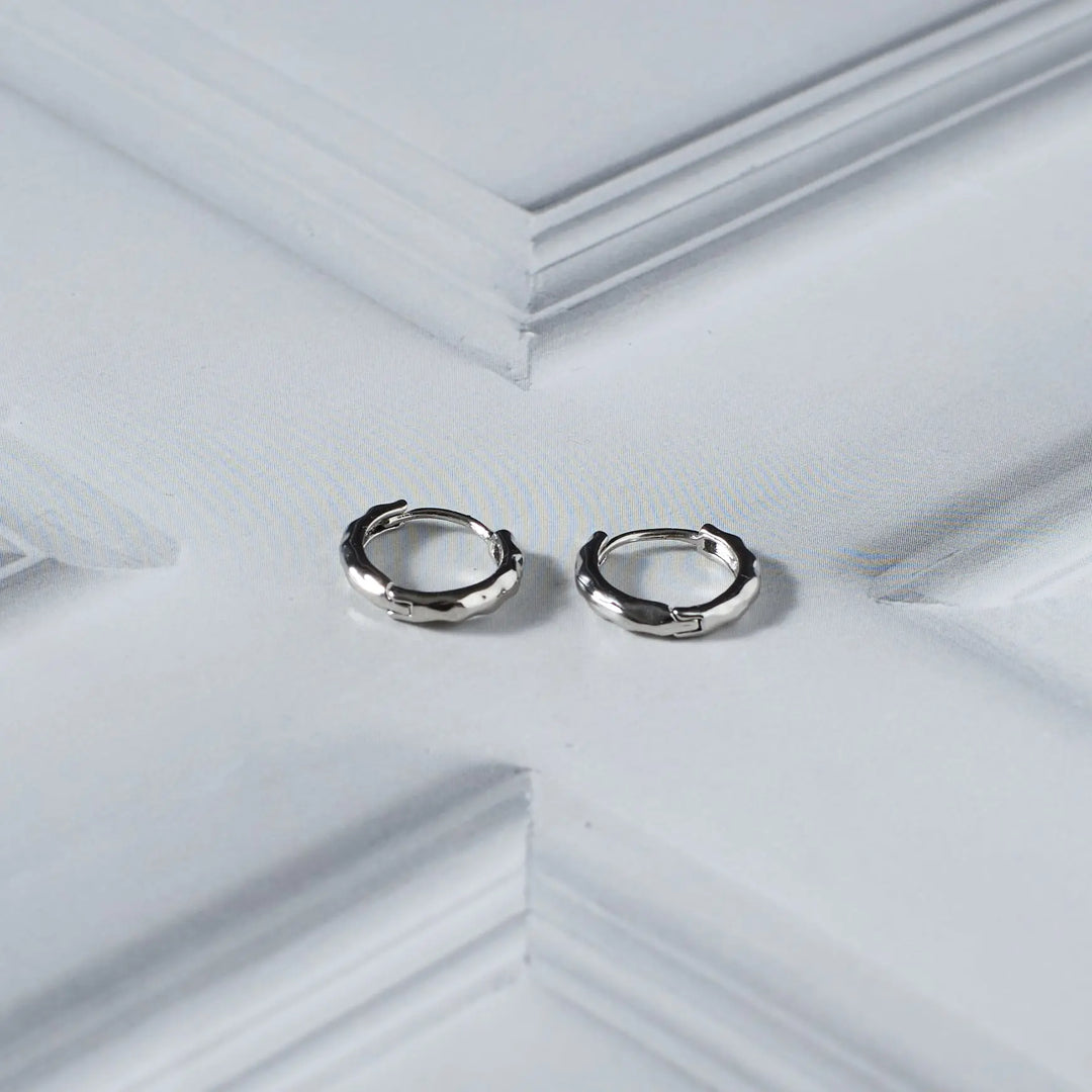 Silver Edge Hoop - Salty Accessories