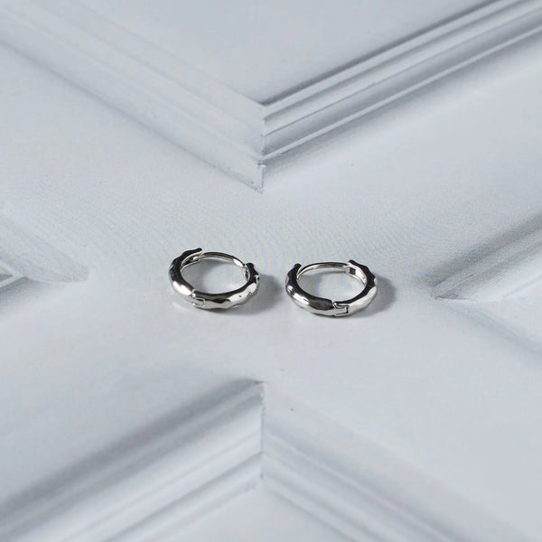 Silver Edge Hoop