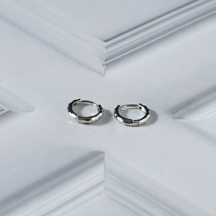 Silver Edge Hoop - Salty Accessories