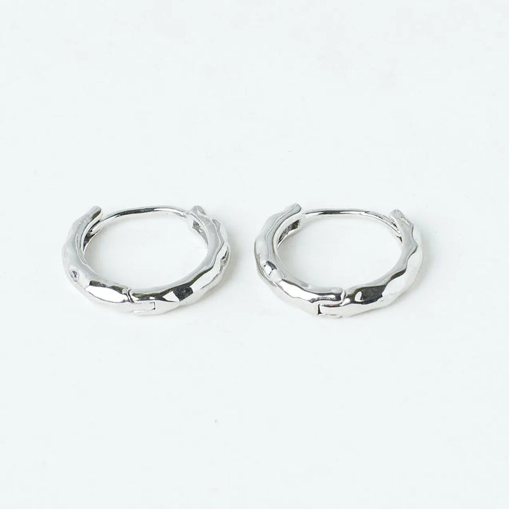 Silver Edge Hoop - Salty Accessories