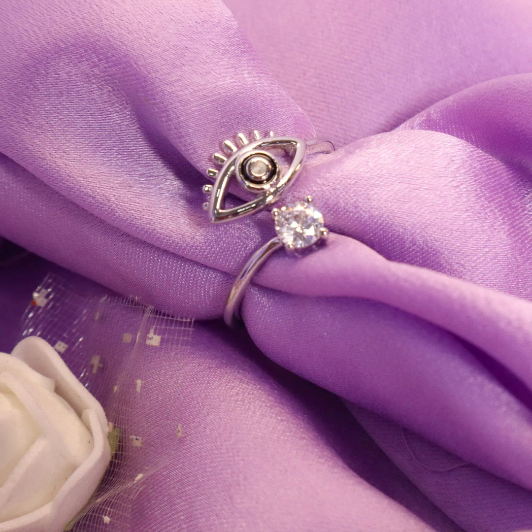 Silver Evil Eye Ring - Salty Accessories
