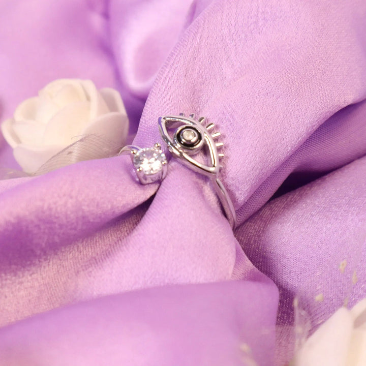 Silver Evil Eye Ring - Salty Accessories