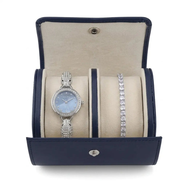 Silver Frost Watch Bracelet Stack | Salty