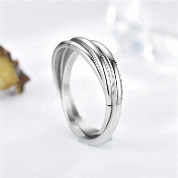 Silver Geometric Ring