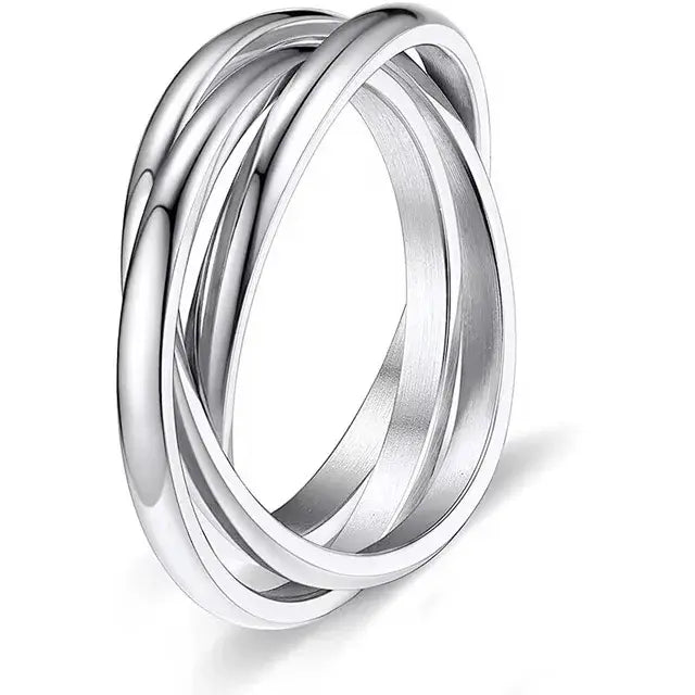 Silver Geometric Ring