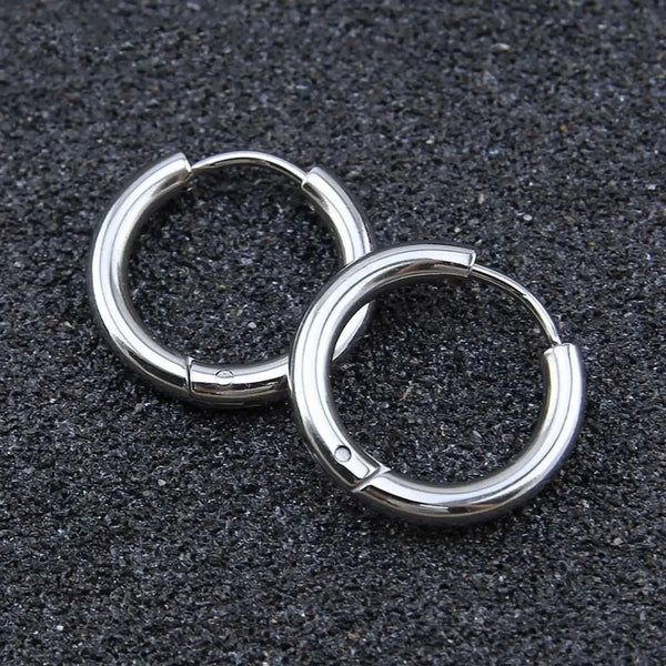Silver Glow Hoop Earrings