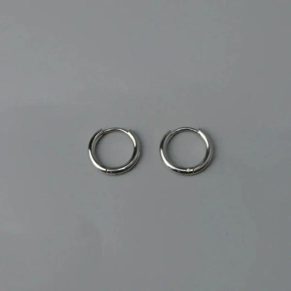 Silver Glow Hoop Earrings