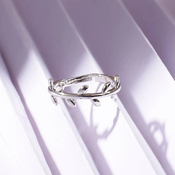 Silver Leaf Ring