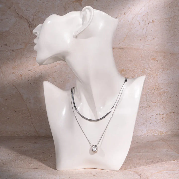 Silver Pearl Glow Necklace | Salty