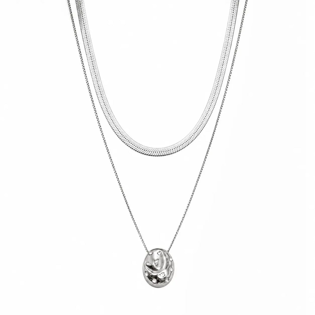 Silver Pearl Glow Necklace | Salty