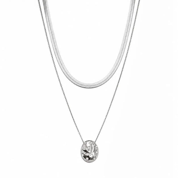 Silver Pearl Glow Necklace | Salty