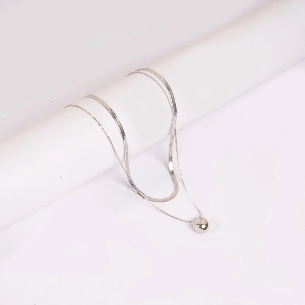 Silver Pearl Glow Necklace | Salty