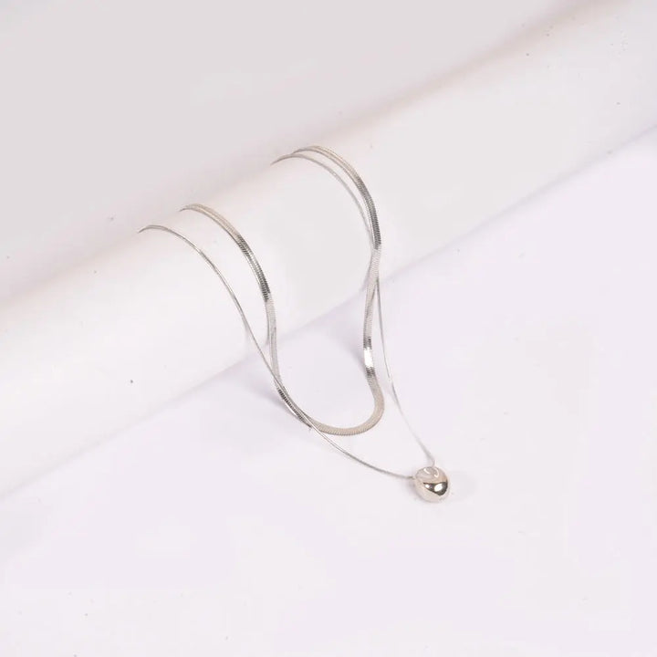 Silver Pearl Glow Necklace | Salty