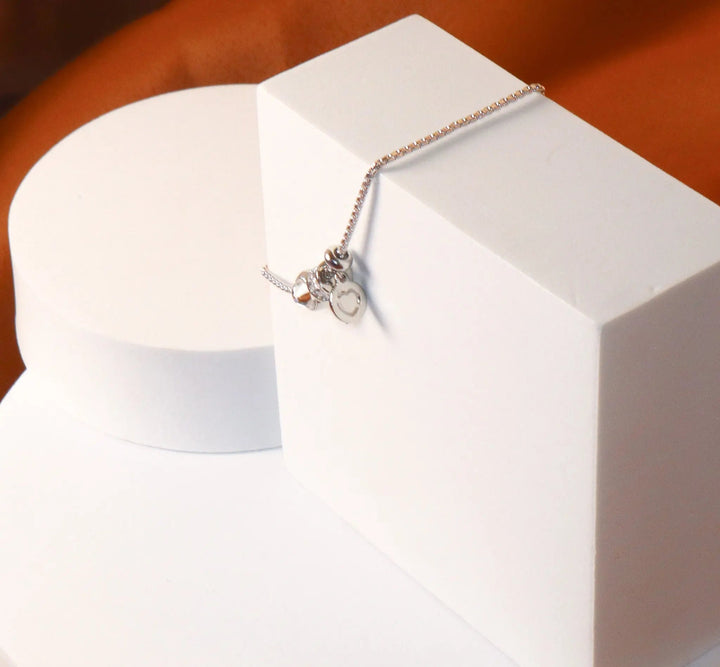 Silver Pearls love Bracelet - Salty Accessories