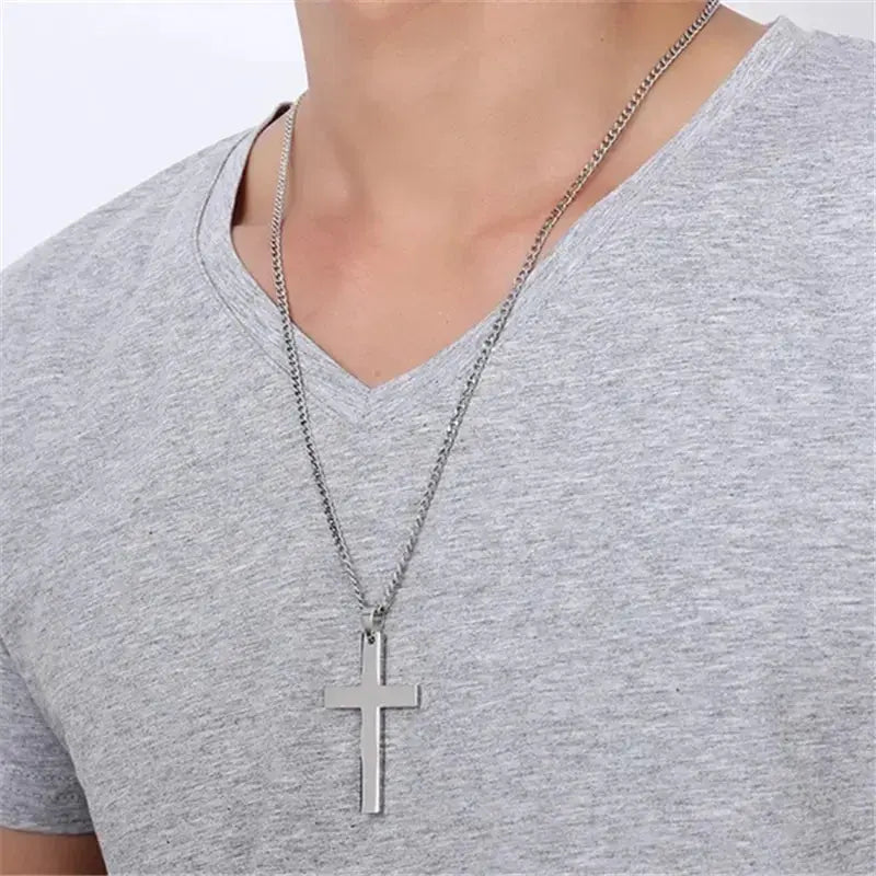 Silver Redemption Cross Chain - Salty Accessories