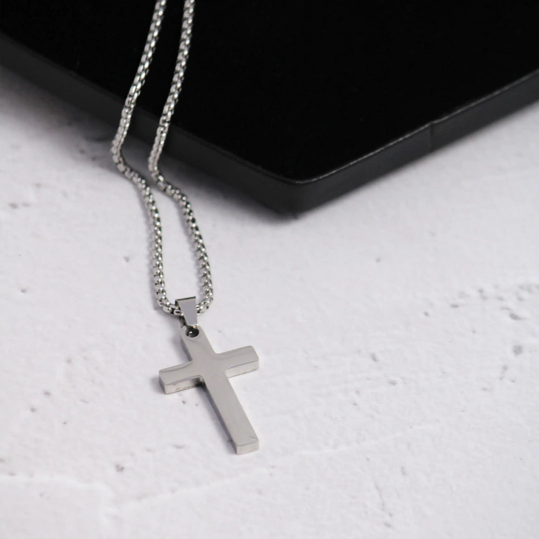 Silver Redemption Cross Chain - Salty Accessories