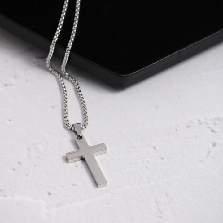 Silver Redemption Cross Chain - Salty Accessories