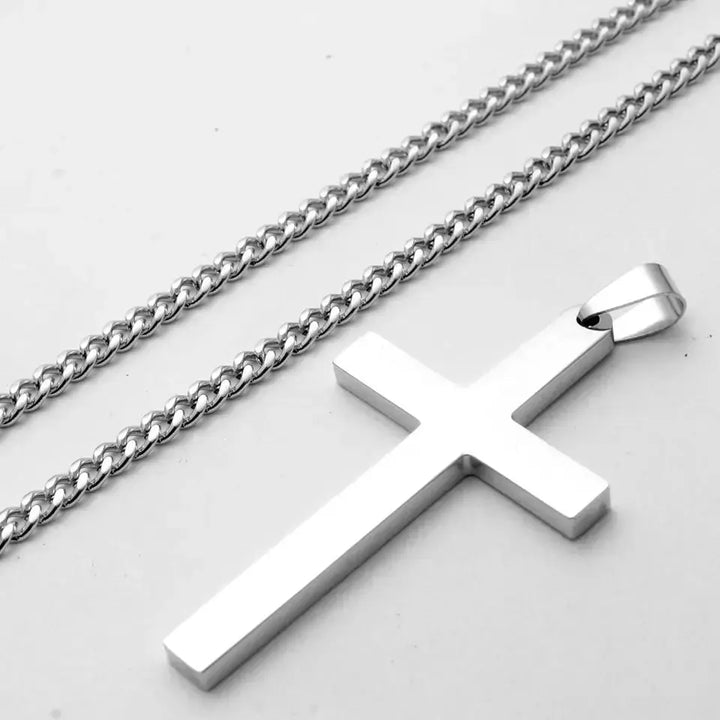 Silver Redemption Cross Chain - Salty Accessories