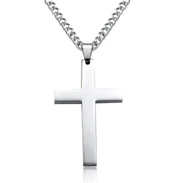 Silver Redemption Cross Chain - Salty Accessories