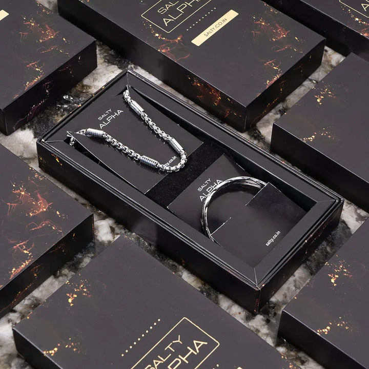 Silver Sovereign Mens Jewellery Set | Salty