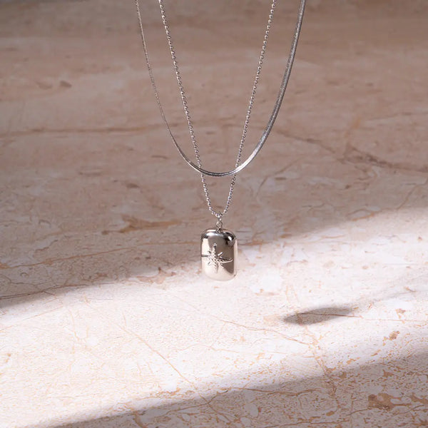 Silver Tag Necklace