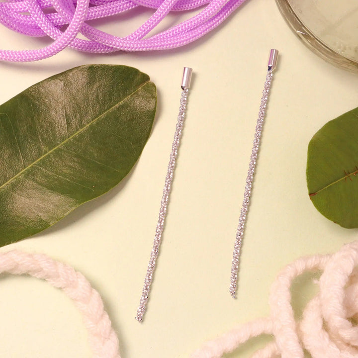 Silver Tassel Fancy Earrings - Salty Accessories