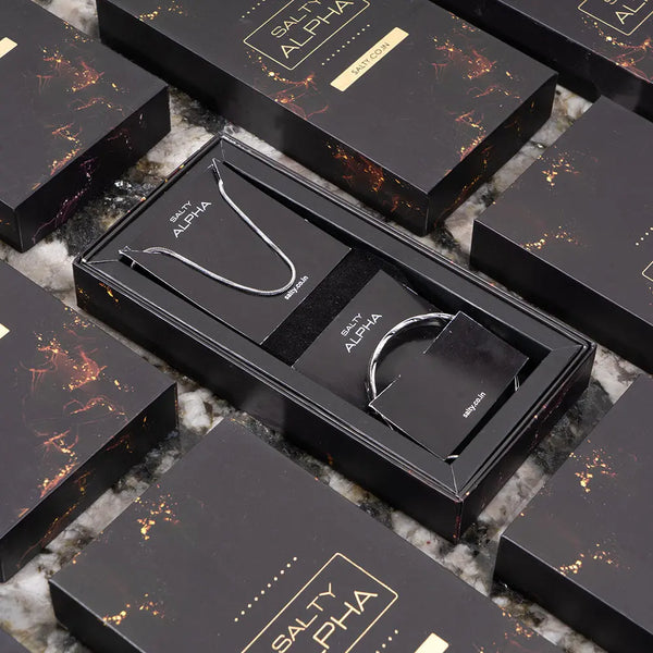 Silver Whisper Mens Chain & Bracelet Combo