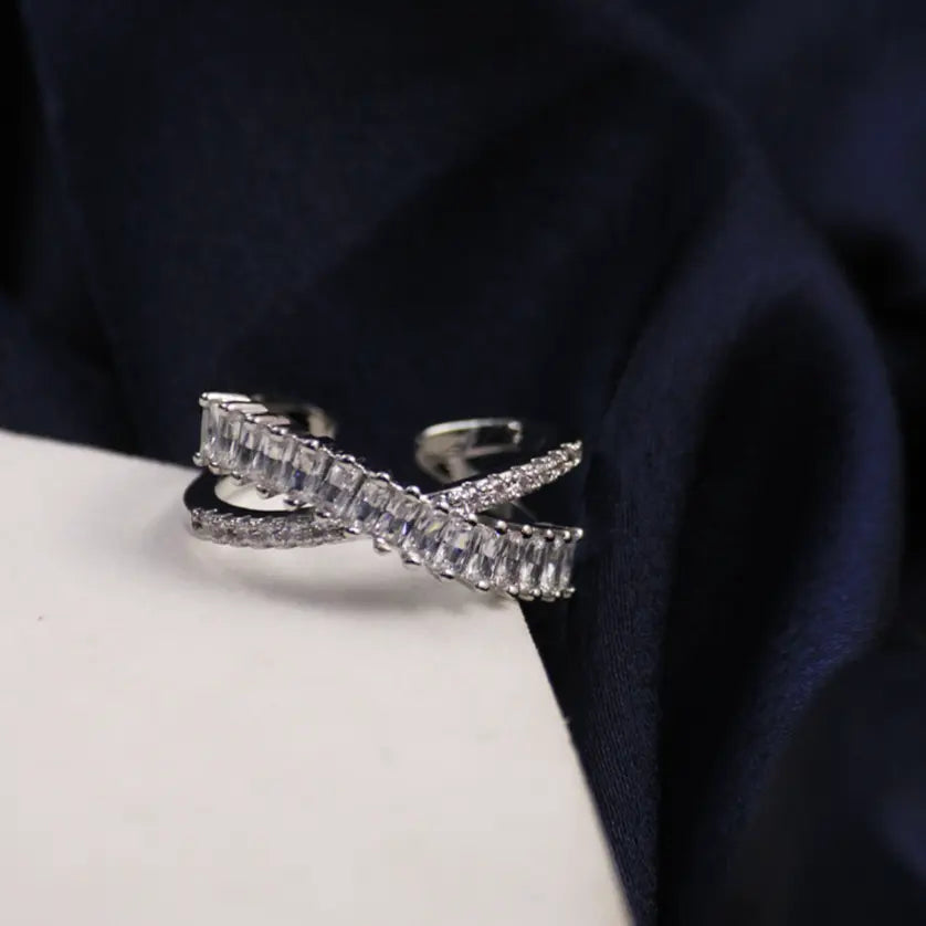 Silvia Silver Zircon Ring - Salty Accessories