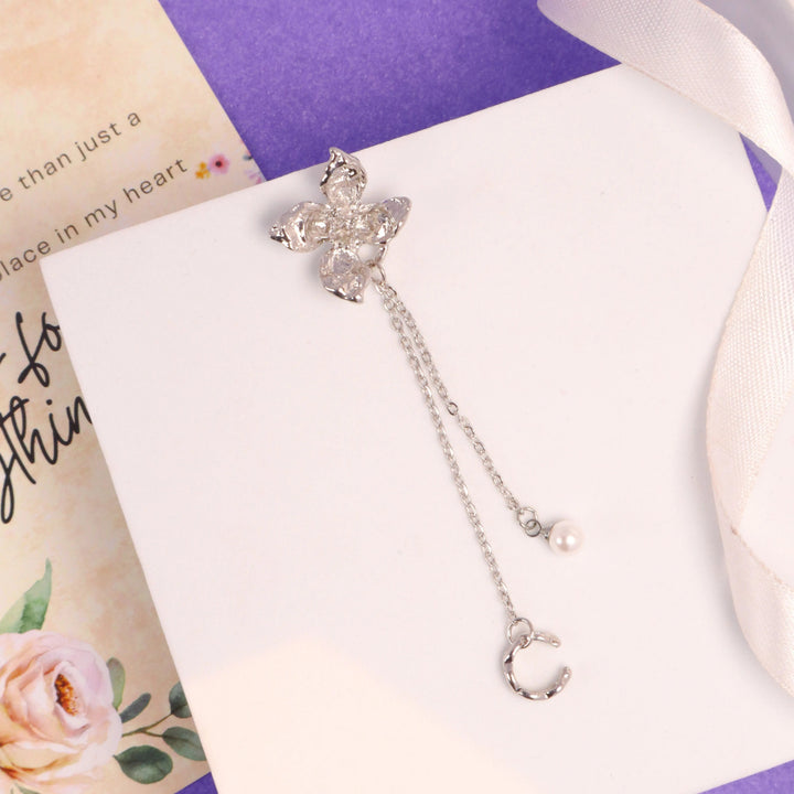 Single Flower Cuff Earring - 1 Piece - Salty Accessories