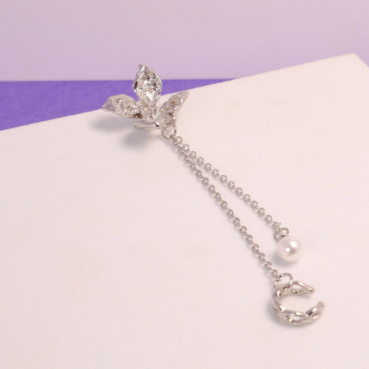 Single Flower Cuff Earring - 1 Piece - Salty Accessories