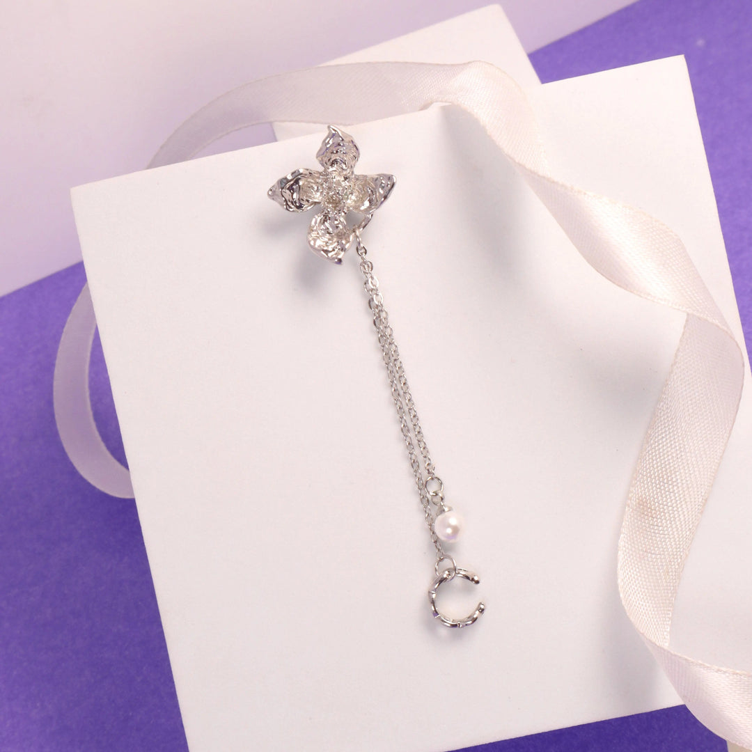 Single Flower Cuff Earring - 1 Piece - Salty Accessories