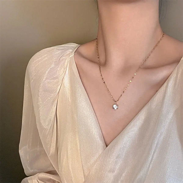 Single Crystal Chain Necklace