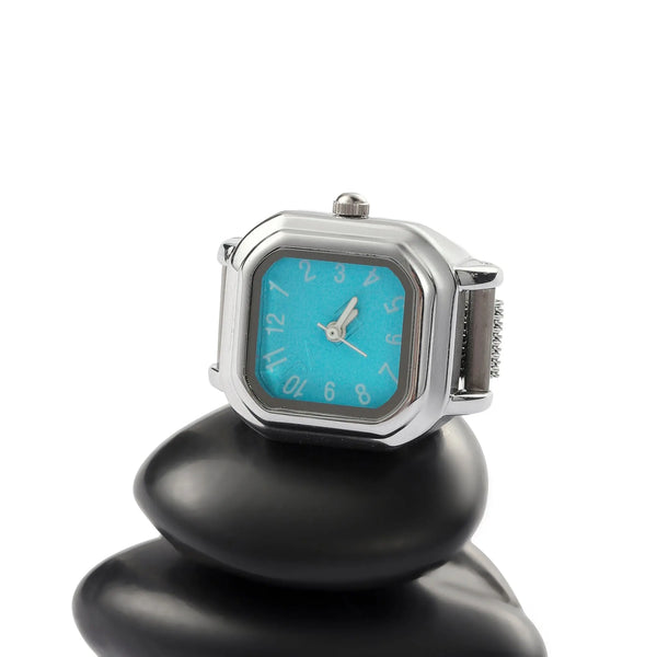 Sky Melt Watch Ring for Men - Cyan