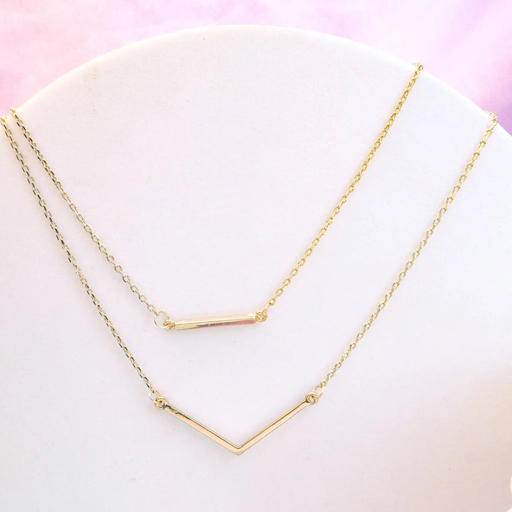 Sleek Gold Dainty Layered Necklace - Salty Accessories