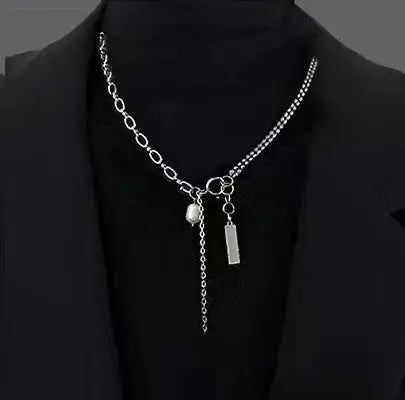 Sleek Silver Strata Necklace - Salty Accessories