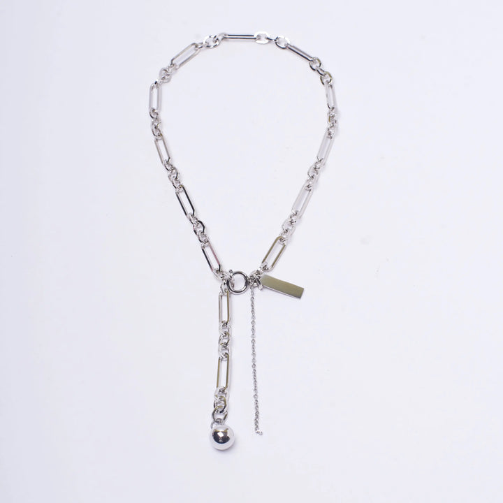 Sleek Silver Strata Necklace - Salty Accessories