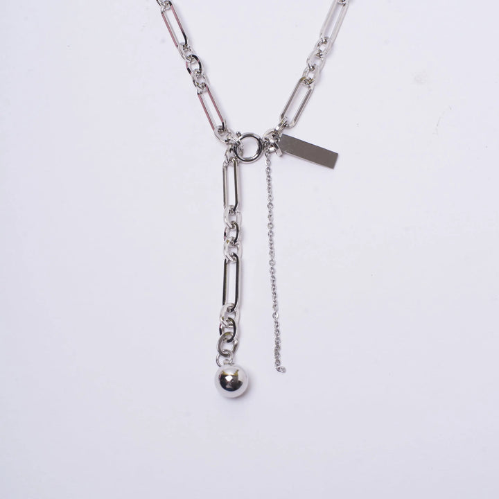 Sleek Silver Strata Necklace - Salty Accessories