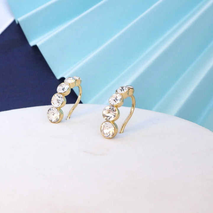 Slide In Crystal Lined Earrings