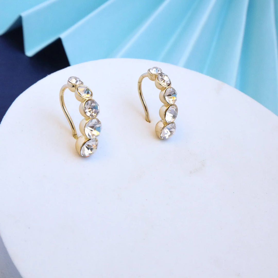 Slide In Crystal Lined Earrings