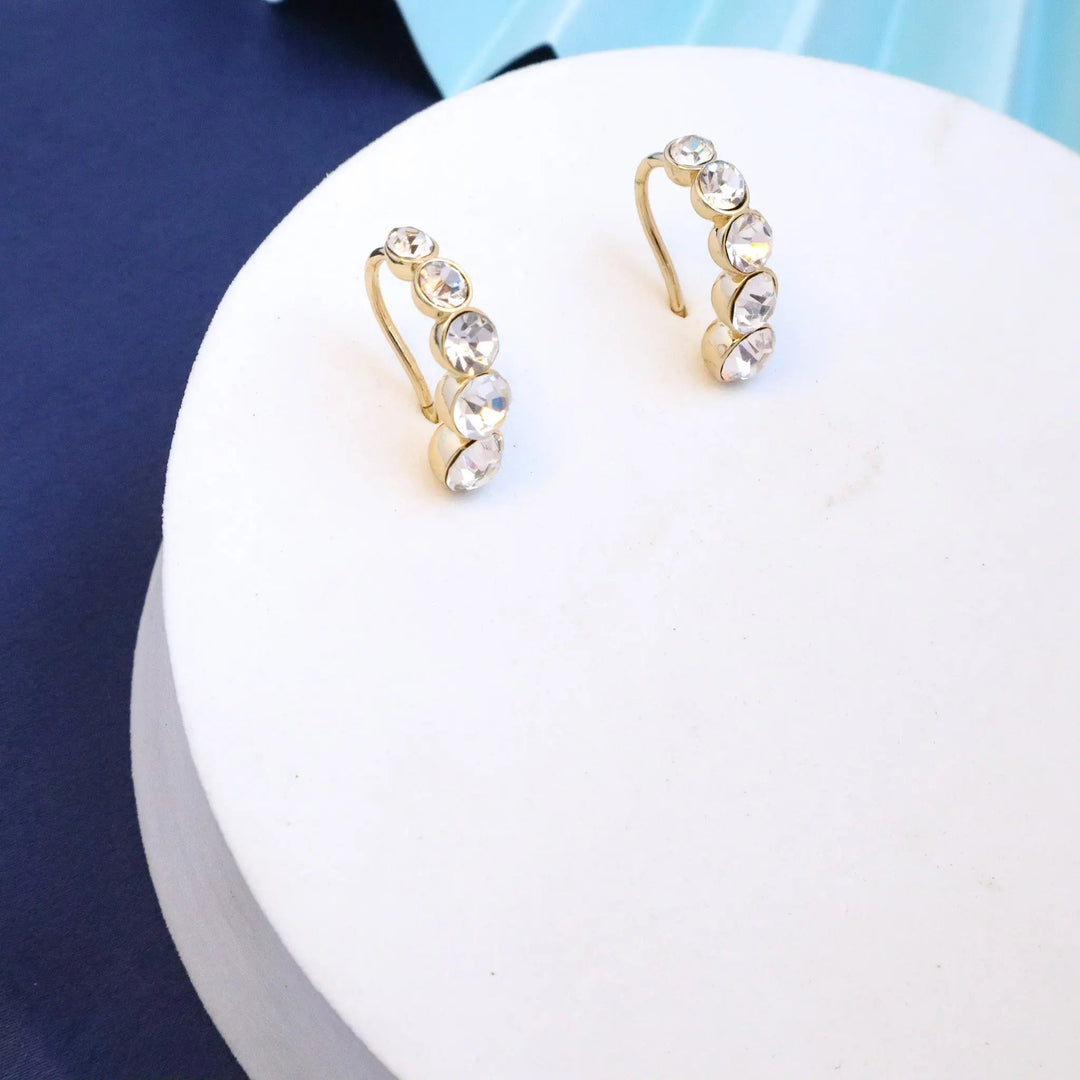 Slide In Crystal Lined Earrings