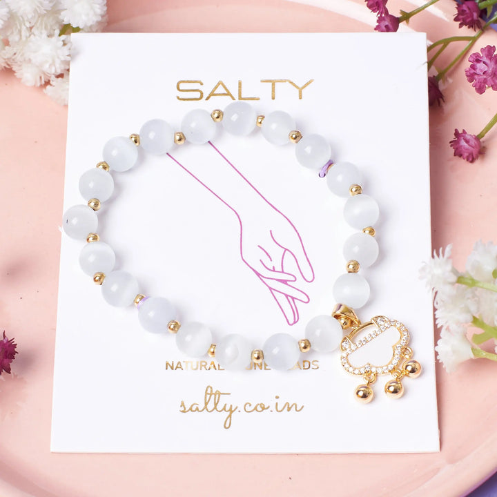 Soft Cloudstone Beaded Band | Salty