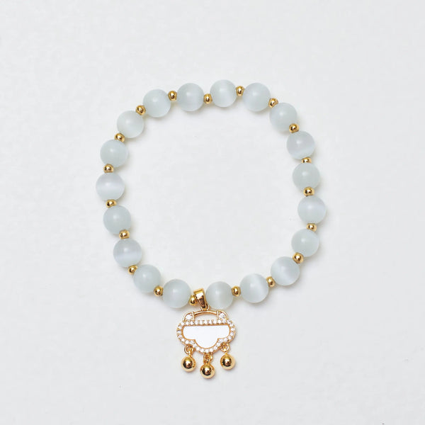 Soft Cloudstone Beaded Band