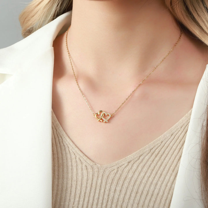 Linked Hearts Necklace - Salty Accessories
